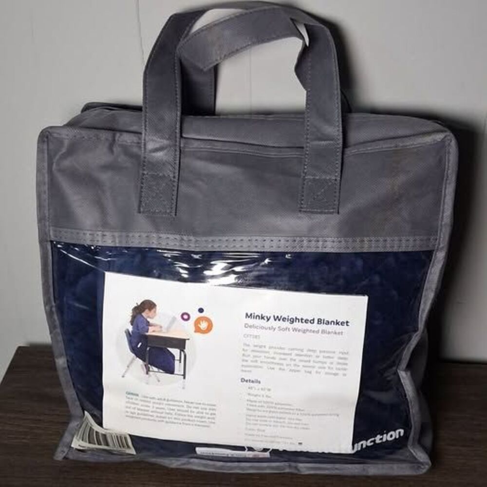 Minky Weighted Blanket - Navy Blue